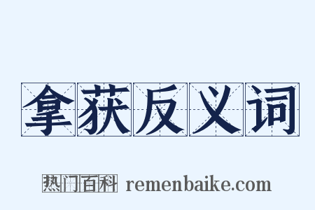 拿获反义词是什么意思的图片